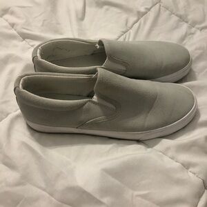 Slip on gray shoes
